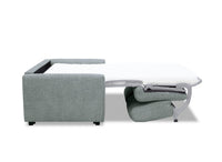 Canapé convertible express 3 places en velours texturé gris KALIANA