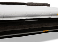 Canapé convertible express 3 places en velours texturé marron BASILE