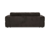 Canapé convertible express 3 places en velours texturé marron BASILE