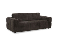 Canapé convertible express 3 places en velours texturé marron BASILE
