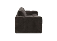 Canapé convertible express 3 places en velours texturé marron BASILE
