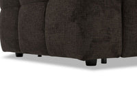 Canapé convertible express 3 places en velours texturé marron BASILE