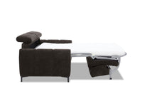 Canapé convertible express 3 places en velours texturé marron CALEB