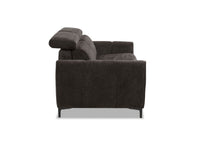 Canapé convertible express 3 places en velours texturé marron CALEB