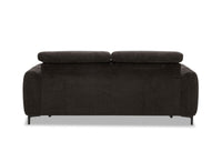 Canapé convertible express 3 places en velours texturé marron CALEB