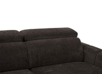 Canapé convertible express 3 places en velours texturé marron CALEB