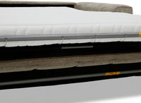 Canapé convertible express 3 places en velours texturé taupe BASILE