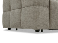 Canapé convertible express 3 places en velours texturé taupe BASILE