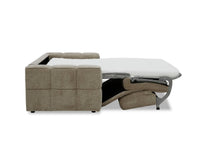 Canapé convertible express 3 places en velours texturé taupe BASILE