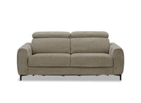 Canapé convertible express 3 places en velours texturé taupe CALEB