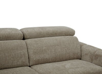 Canapé convertible express 3 places en velours texturé taupe CALEB