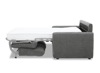 Canapé convertible express 3 places matelas 15 cm en tissu texturé gris ADILIO