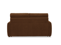 Canapé convertible express 3 places matelas 15 cm en tissu texturé terracotta ADILIO