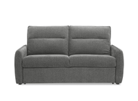 Canapé convertible express 3 places matelas 15 cm en tissu texturé gris ADILIO