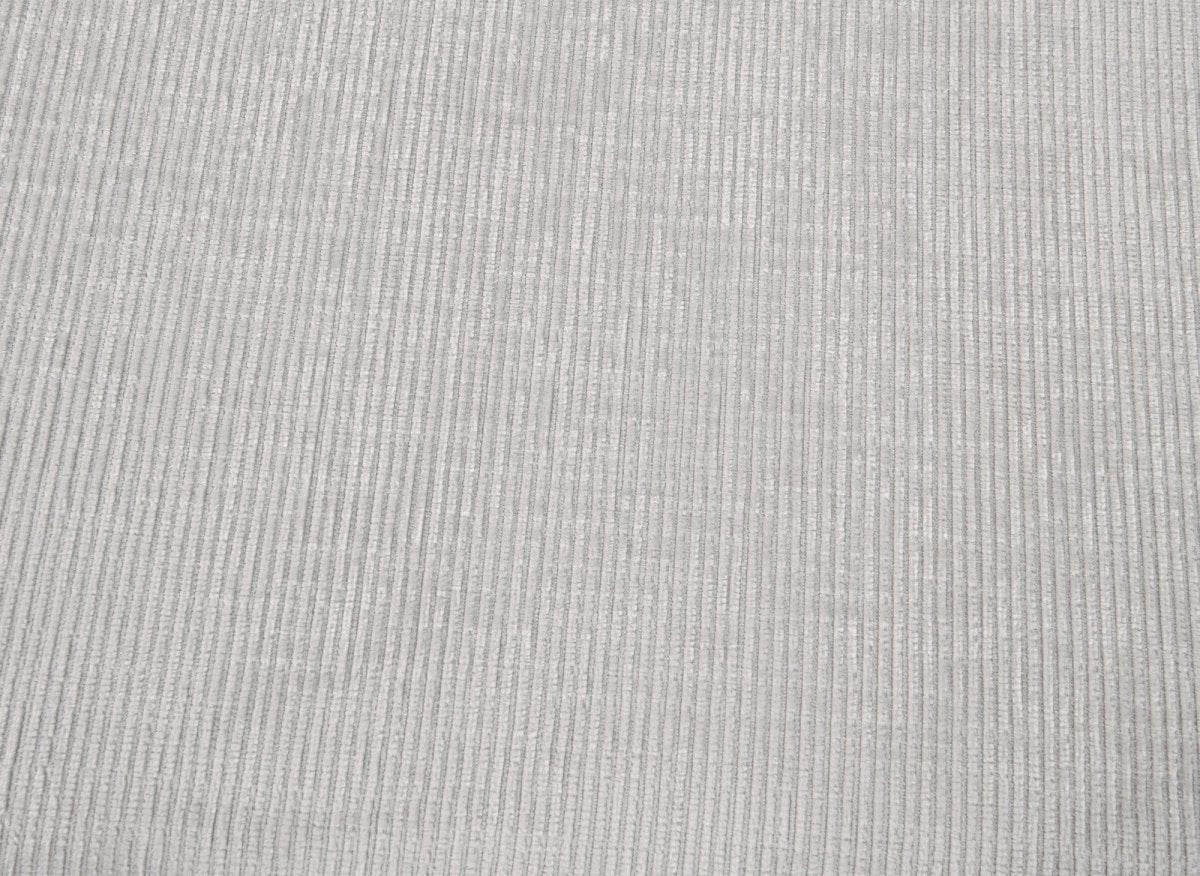 Canapé d'angle convertible avec coffre en velours chiné blanc écru LUFY - Angle droit