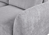 Canapé d'angle convertible avec coffre en velours chiné gris MARLA - Angle gauche