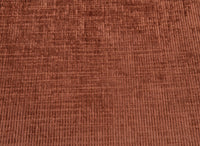 Canapé d'angle convertible avec coffre en velours chiné terracotta LUFY - Angle droit