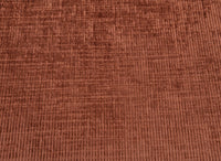 Canapé d'angle convertible avec coffre en velours chiné terracotta LUFY - Angle gauche