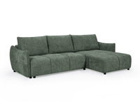 Canapé d'angle convertible et réversible en velours chiné vert olive  MYSA