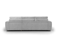 Canapé d'angle convertible ouverture express en tissu gris AGATHE - Angle droit