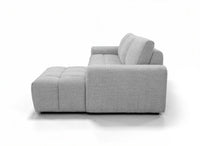 Canapé d'angle convertible ouverture express en tissu gris AGATHE - Angle droit