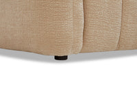 Canapé d'angle en velours tissé beige avec dossier réglable ADONIS - Angle droit