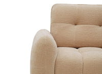 Canapé d'angle en velours tissé beige avec dossier réglable ADONIS - Angle droit