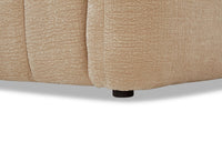 Canapé d'angle en velours tissé beige avec dossier réglable ADONIS - Angle gauche