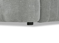 Canapé d'angle en velours tissé gris clair avec dossier réglable ADONIS - Angle droit