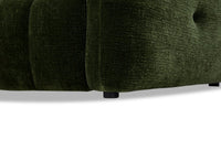 Canapé d'angle en velours tissé vert olive avec dossier réglable ADONIS - Angle gauche