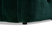 Canapé d'angle en velours tissé vert sapin avec dossier réglable ADONIS - Angle gauche