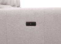 Canapé d’angle relax électrique en tissu beige LUDMILA - Angle droit
