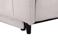 Canapé d’angle relax électrique en tissu beige LUDMILA - Angle droit