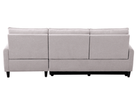 Canapé d’angle relax électrique en tissu beige LUDMILA - Angle droit