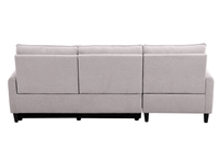 Canapé d’angle relax électrique en tissu beige LUDMILA - Angle gauche