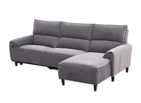 Canapé d’angle relax électrique en tissu gris foncé LUDMILA - Angle droit