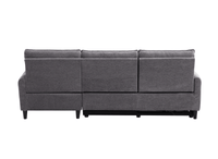 Canapé d’angle relax électrique en tissu gris foncé LUDMILA - Angle droit