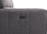Canapé d’angle relax électrique en tissu gris foncé LUDMILA - Angle droit