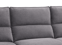 Canapé d’angle relax électrique en tissu gris foncé LUDMILA - Angle droit