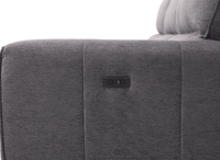 Canapé d’angle relax électrique en tissu gris foncé LUDMILA - Angle gauche