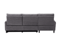Canapé d’angle relax électrique en tissu gris foncé LUDMILA - Angle gauche