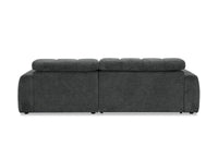 Canapé d'angle relax électrique en velours chiné gris DANIA -Angle droit