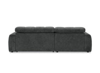 Canapé d'angle relax électrique en velours chiné gris DANIA -Angle gauche