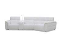 Canapé d'angle relax en tissu bouclette doux beige MARINA - Angle droit