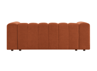 Canapé fixe 3 places en tissu bouclette terracotta AELIS