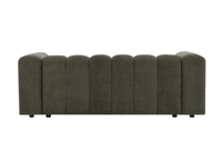 Canapé fixe 3 places en tissu bouclette vert AELIS