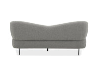 Canapé fixe 3 places en tissu effet peau de mouton gris clair LEXIE