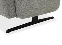 Canapé fixe 3 places en tissu effet peau de mouton gris clair LEXIE