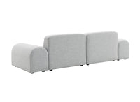 Canapé fixe 3 places en tissu gris EMMA