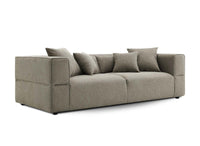 Canapé fixe 3 places en tissu taupe EVELYNE
